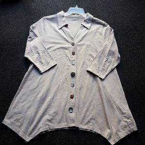 Soft Surroundings Danielle Button Top